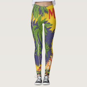 Miami Florida Vintage 1930s Deco Leggings