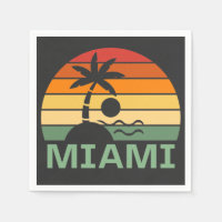 Miami Florida Vintage Palm Trees Summer Beach