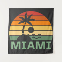 Miami Florida Vintage Palm Trees Summer Beach