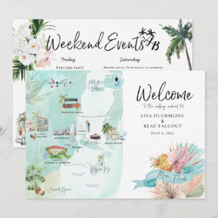 Miami Florida Wedding Weekend Itinerary Map