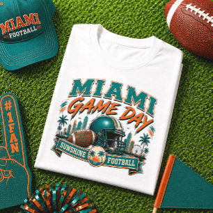 Miami Game Day Sunshine Football T-Shirt