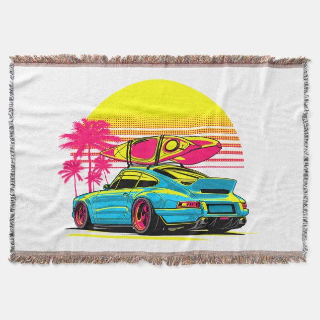 MIAMI GT SUMMER VIBES THROW BLANKET (Front)
