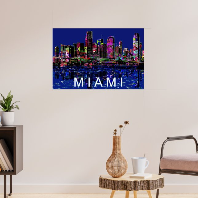 Miami in graffiti poster (Living Room 3)