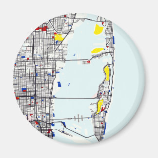 Miami map magnet