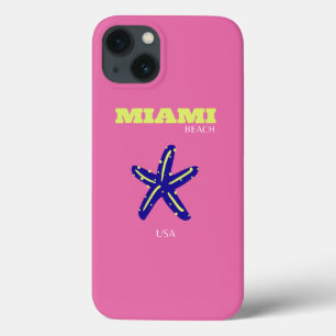 Miami, Miami Beach, Pink'' iPhone 13 Case