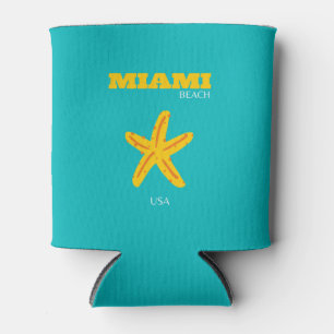 Miami, Miami Beach, Preppy Room, Travel Art, Retro Can Cooler