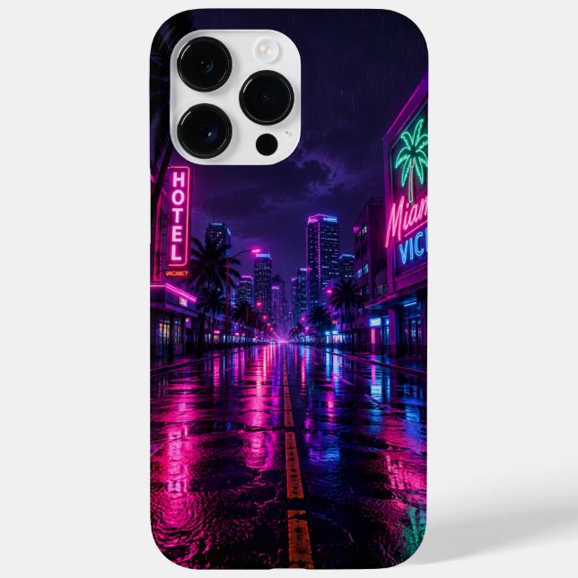 Miami Neon Night Cell Phone Case (Back)