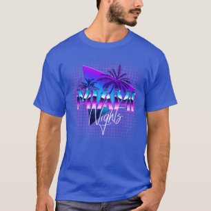 Miami Nights Florida Retrowave Outrun T-Shirt