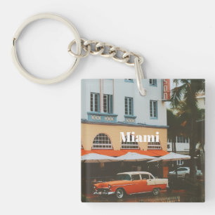 Miami Ocean Drive  Travel Souvenir Key Ring