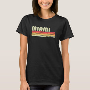 Miami Ok Oklahoma Funny City Home Roots  Retro 70s T-Shirt