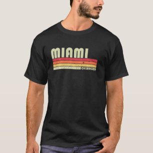 Miami Ok Oklahoma Funny City Home Roots  Retro 70s T-Shirt
