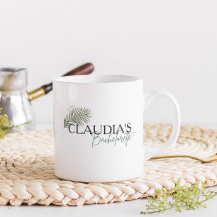 Miami Palm Bride Custom Chic Bachelorette Party  Coffee Mug