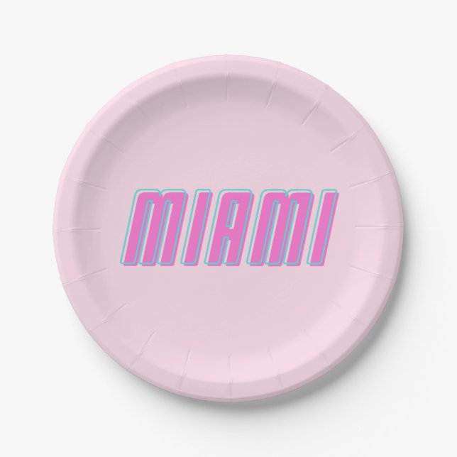 Miami Paper Plate (Front)