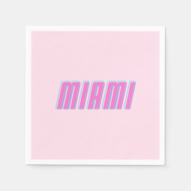 Miami Pink Napkin (Front)