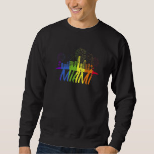 Miami Pride Skyline Pride Parade Miami Sweatshirt