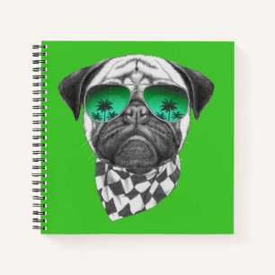 Miami Pug Notebook