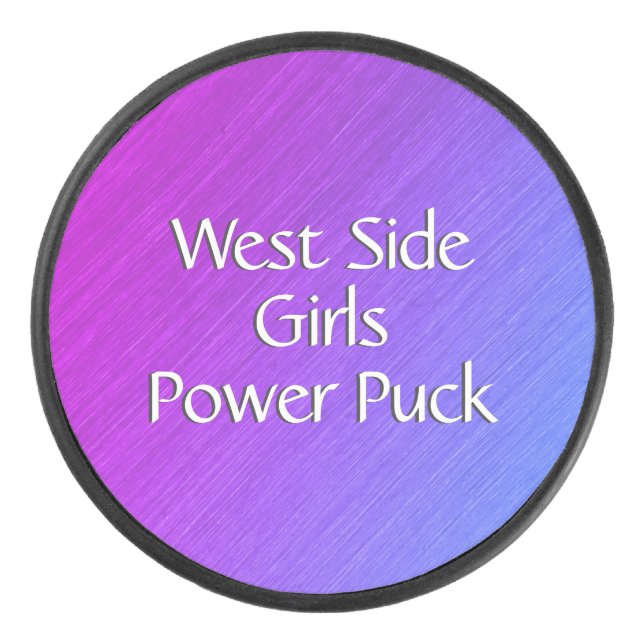 Miami Shine Custom Text Hockey Puck (Front)