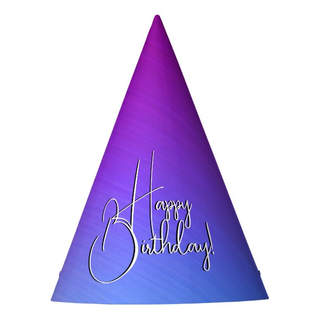 Miami Shine Happy Birthday Party Hat (Front)