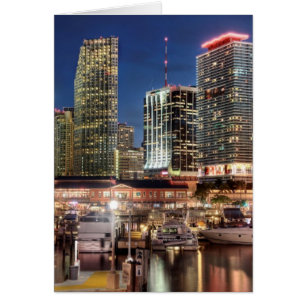 Miami skyline city in Florida