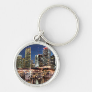 Miami skyline city in Florida Key Ring
