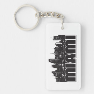 Miami Skyline Key Ring