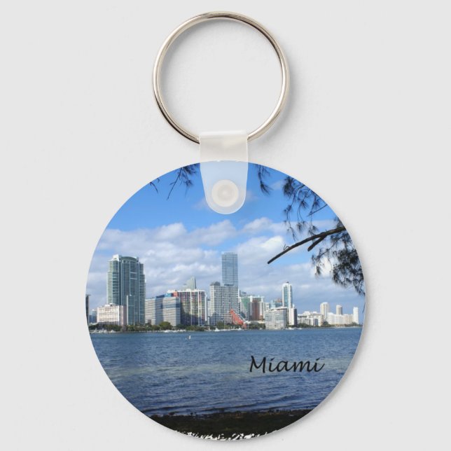 Miami Skyline Key Ring (Front)