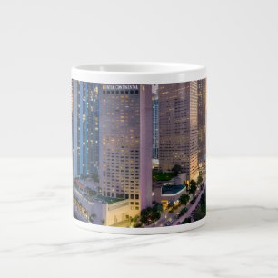 Miami Skyline Sunset with InterContinental Hotel  Large Coffee Mug