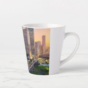Miami Skyline Sunset with InterContinental Hotel  Latte Mug