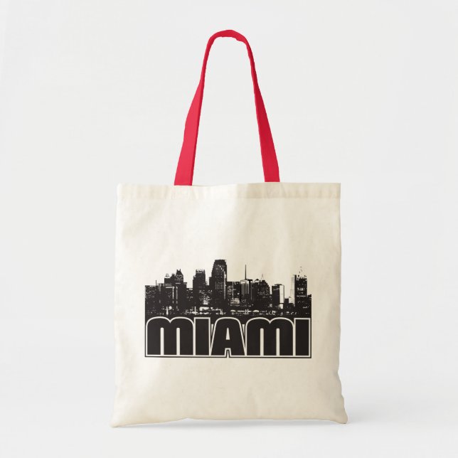 Miami Skyline Tote Bag (Front)