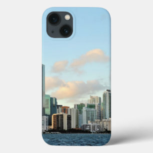 Miami skyscrapers against wide clear sky iPhone 13 case