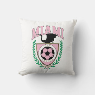 Miami Soccer Varsity Style  Cushion