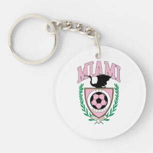 Miami Soccer Varsity Style Key Ring