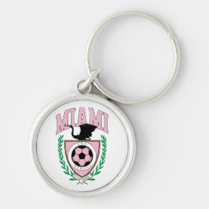 Miami Soccer Varsity Style Key Ring