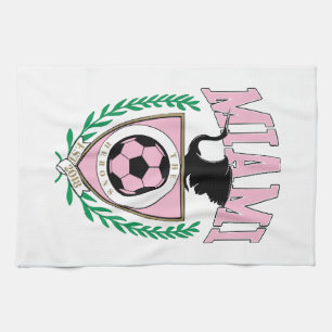 Miami Soccer Varsity Style Tea Towel