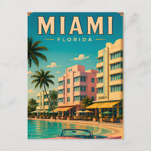 🌊 Miami South Beach City Retro Collection Postcard