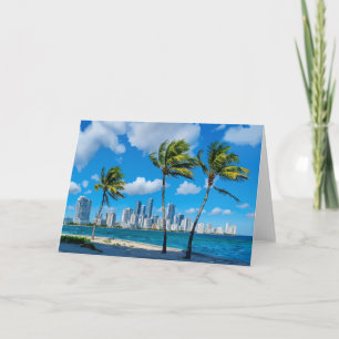 Miami South Beach Florida Watercolor Card