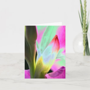 Miami Style Floral Blank Folded Note Card