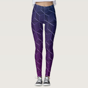 Miami Style Geometric Seamless Pattern  Leggings
