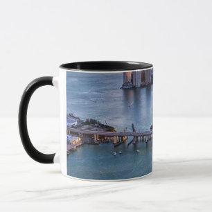 Miami Sunset Cruise Ship & Coastal Skyline Citysca Mug