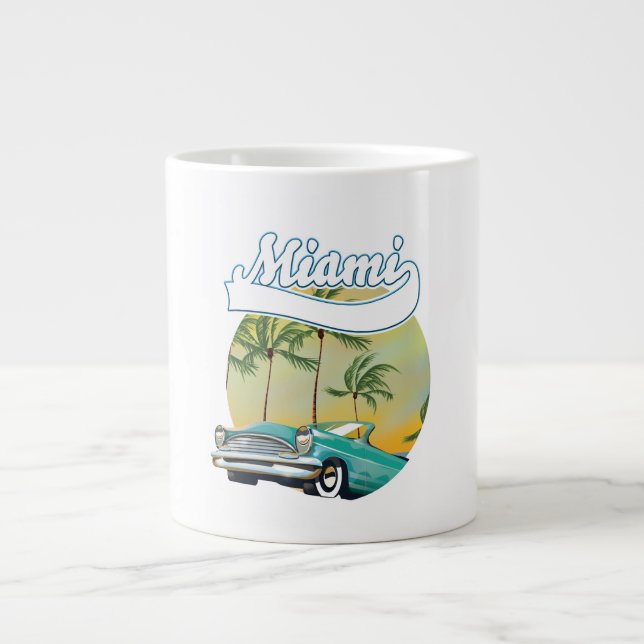Miami Sunset logo Large Coffee Mug (Front)