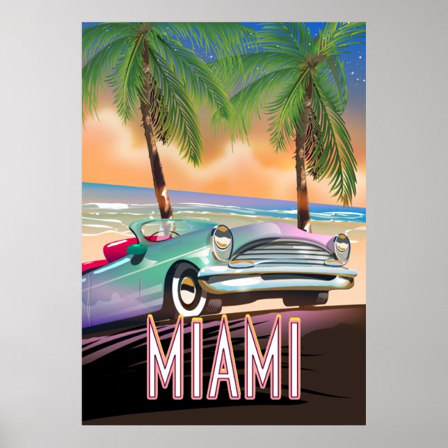 Miami sunset poster (Front)