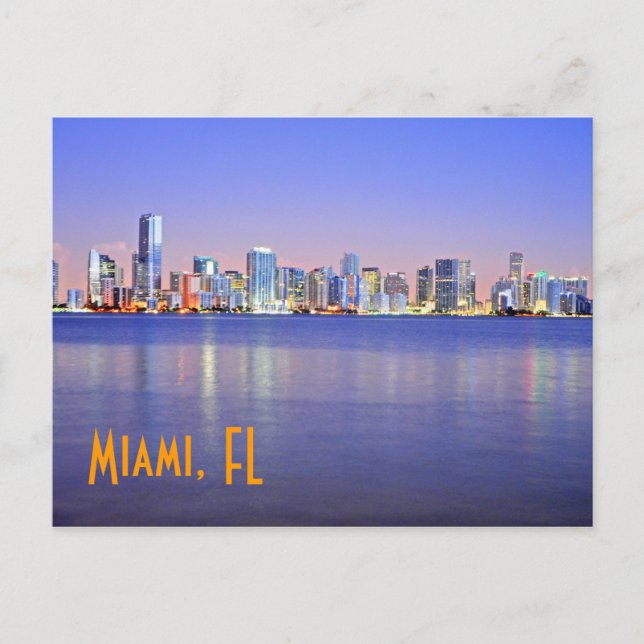Miami, the Magic City at dawn. Postcard (Front)