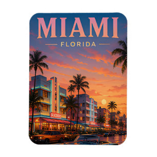 Miami Travel Tropical Luxury Magnet