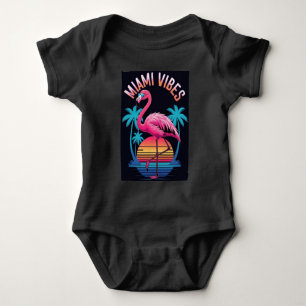 Miami Vibes Summer Flamingo Design-63454 Baby Bodysuit