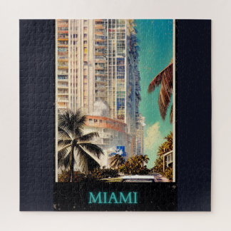 Miami vintage poster jigsaw puzzle