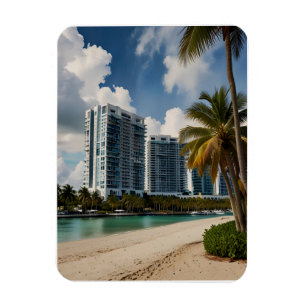 Miami watercolor art magnet