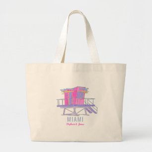 Miami Wedding  Large Tote Bag