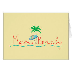 Miami with Palm and Umbrella