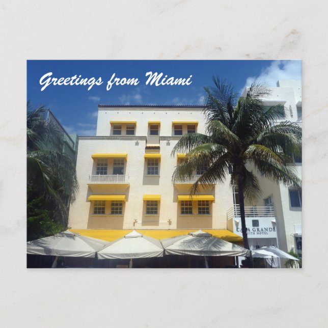 miami yellow postcard (Front)
