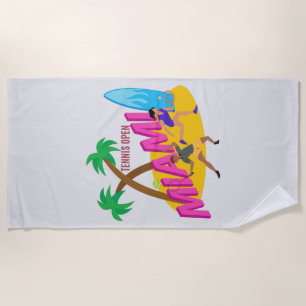 Miani Open For Tennis Champs Beach Towel